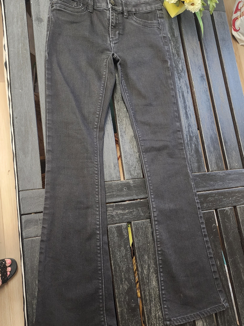 White House Black Market Women's Charcoal Flare Jeans